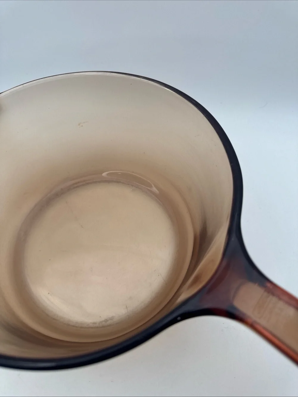 Corning Ware Visions Amber Glass Pyrex Cookware 2.5L Sauce Pan Pot w/ Pyrex Lid